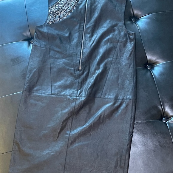 Sachin & Babi Leather Shift Embellished Dress - Picture 6 of 9